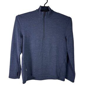 Icebreaker Merino Men's 1/2 Zip Sweater LS EUC 100% Wool Blue